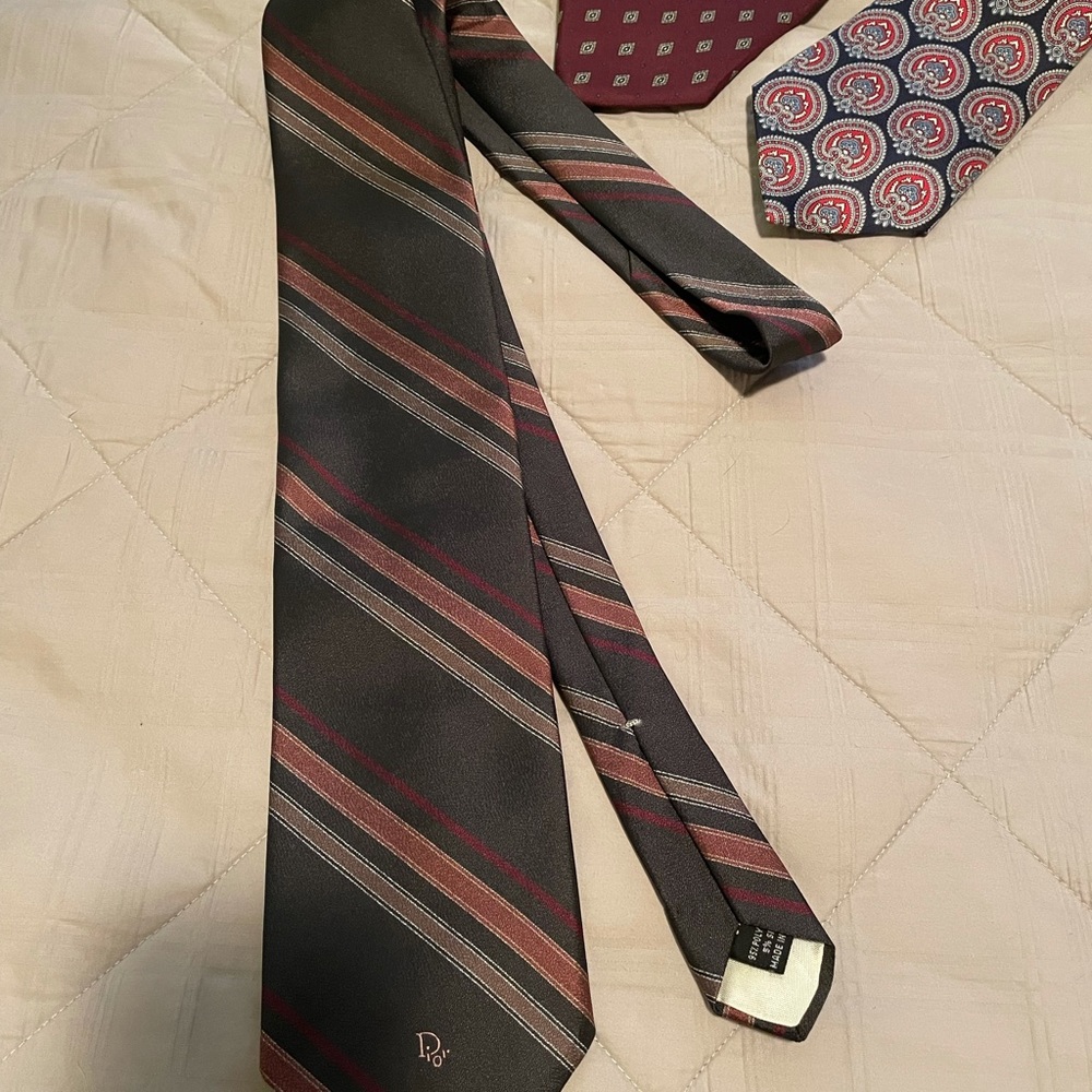 3 Men’s Christian Dior Silk Ties - Picture 2 of 6